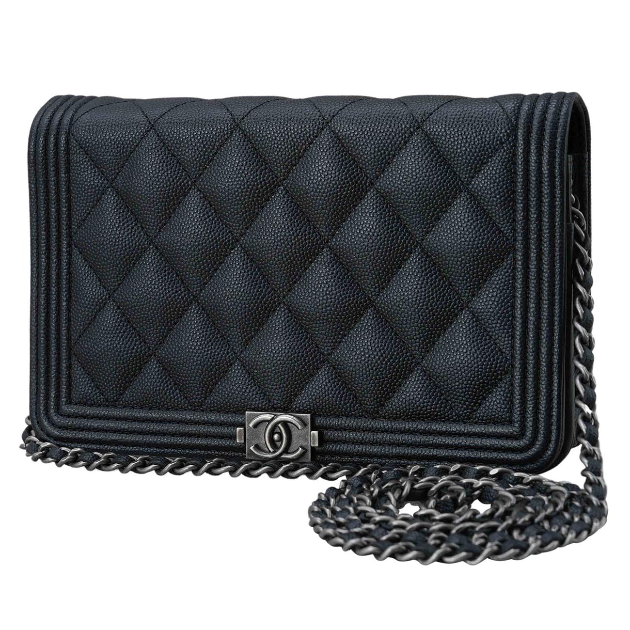 CHANEL(USED)샤넬 보이샤넬 캐비어 WOC 블랙